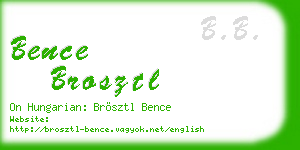 bence brosztl business card