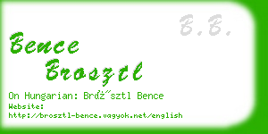 bence brosztl business card